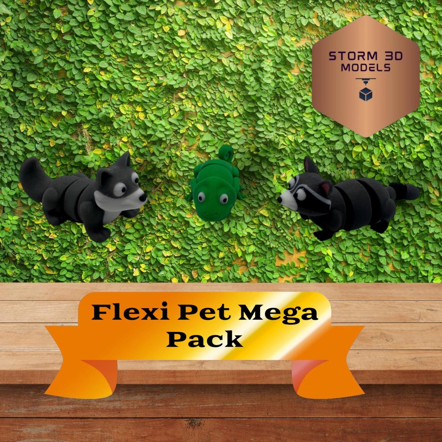 3D Printed Flexi Pets – 15 Pack Mega Bundle of Articulated Animal Fidget Toys