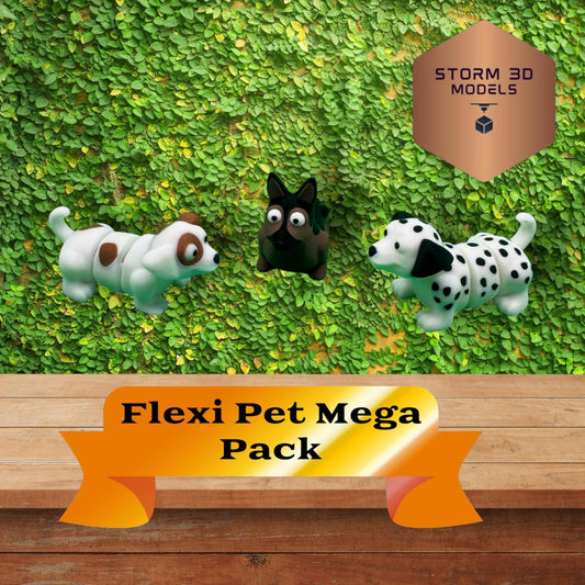 3D Printed Flexi Pets – 15 Pack Mega Bundle of Articulated Animal Fidget Toys