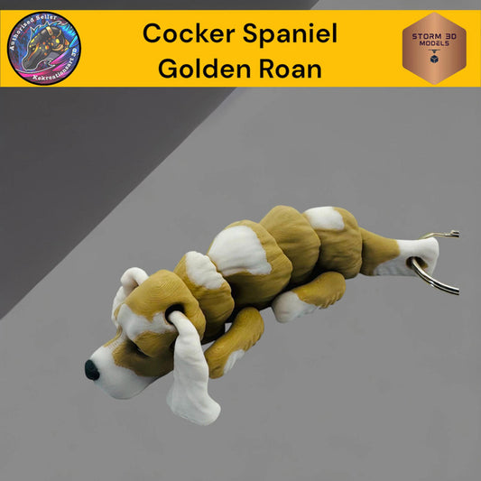 Pawfect Pets Baby Cocker Spaniel Golden Roan Keychain 3D Printed