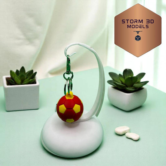 3D Printed Football Keychain – Mini Sports Key Ring,choice of colours