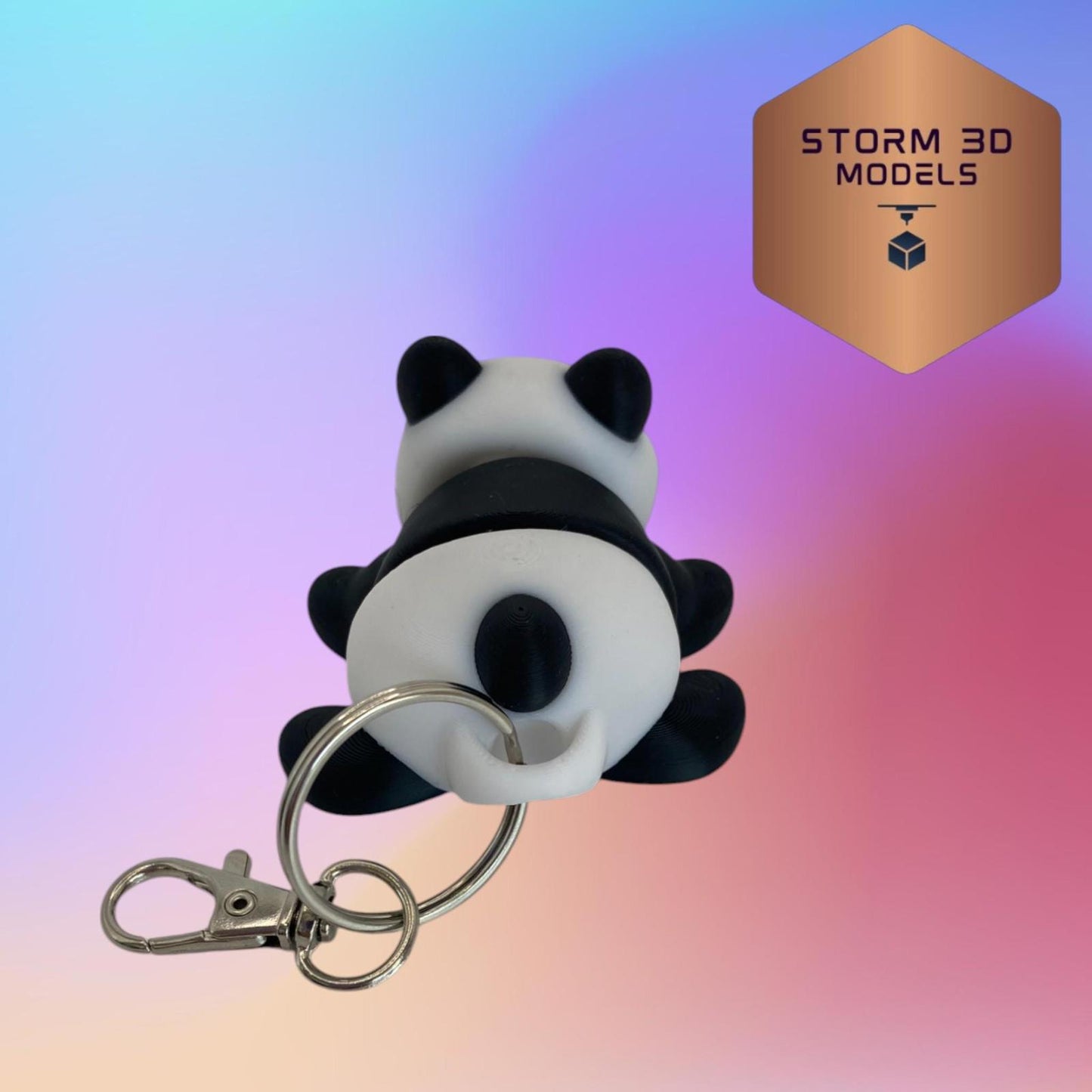 3D Printed Flexi Panda Keychain – Cuddly, Wiggly & Cute for Panda Lovers!