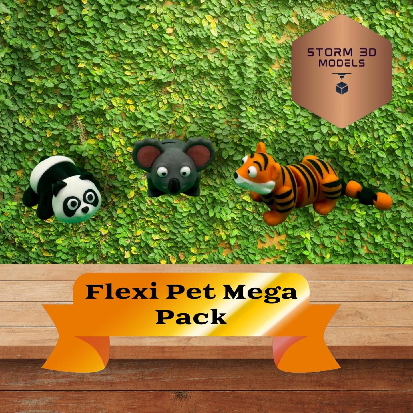 3D Printed Flexi Pets – 15 Pack Mega Bundle of Articulated Animal Fidget Toys