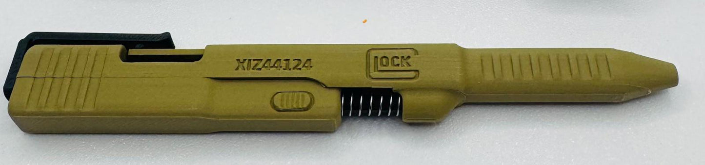 Glock-Inspired Sand G2 Pilot Pen – 3D Printed Novelty Handgun-Themed Pen with Functional Ink Refill, Unique Gift for Tactical Gear Fans