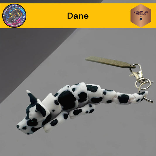 Pawfect Pets Baby Dane Keychain 3D Printed