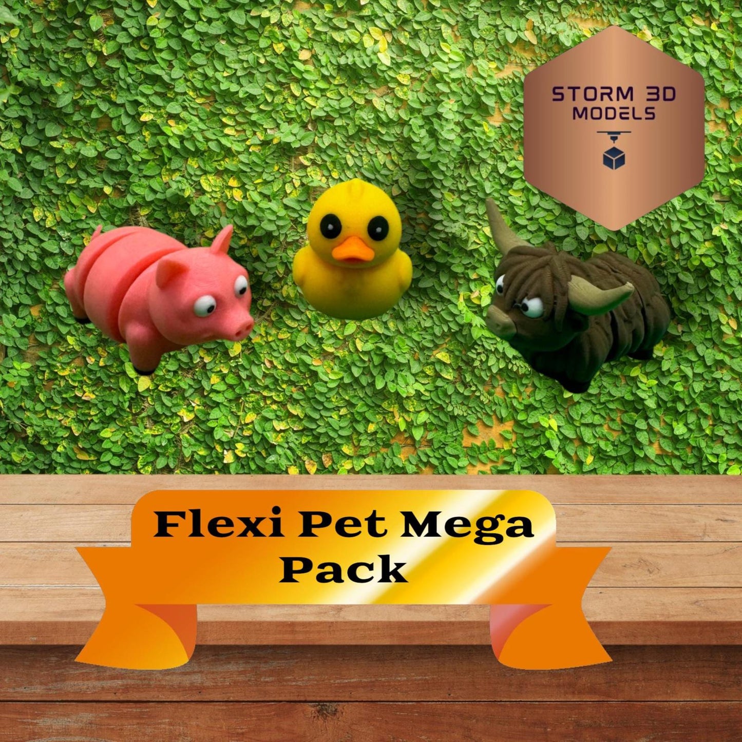 3D Printed Flexi Pets – 15 Pack Mega Bundle of Articulated Animal Fidget Toys