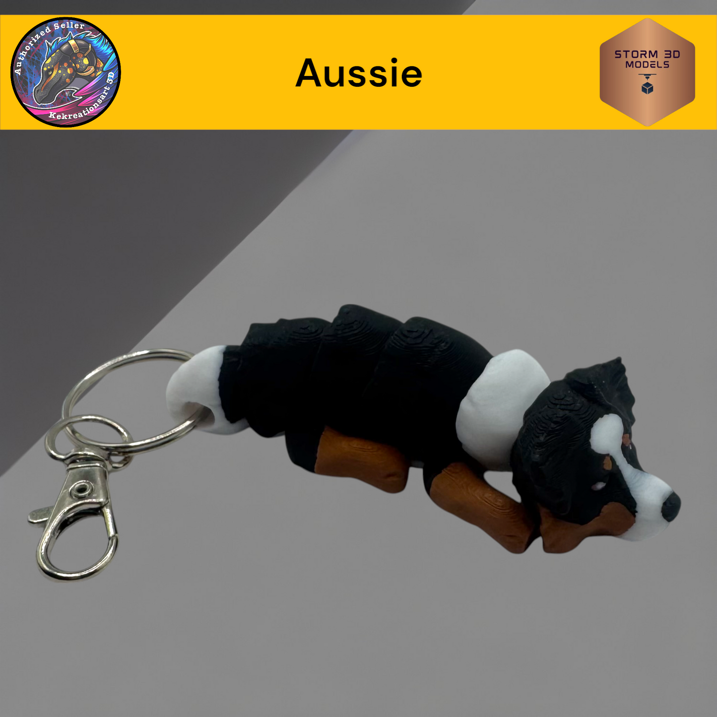 Baby Aussie 3D Printed Flexi Keychain