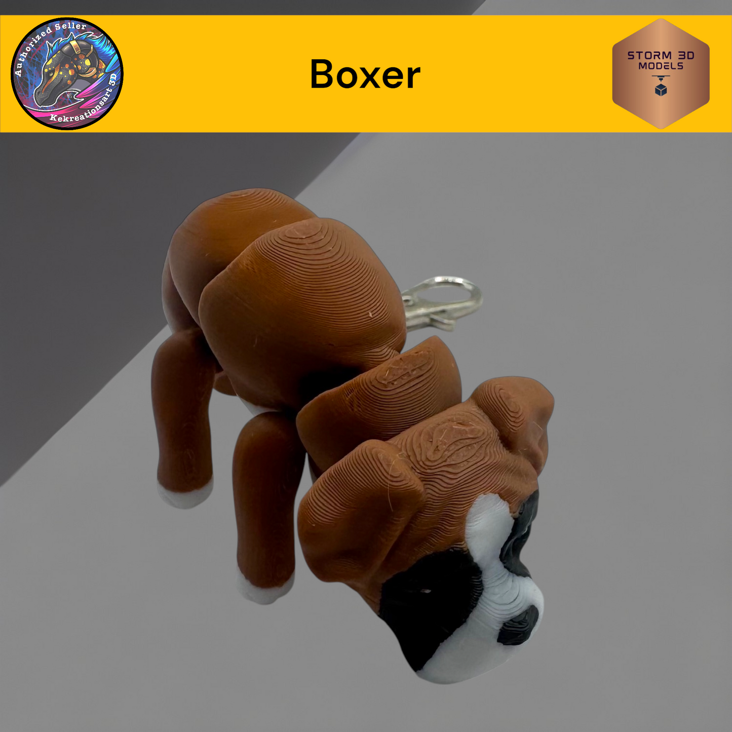 Baby Boxer 3d Printed Flexi Keychain