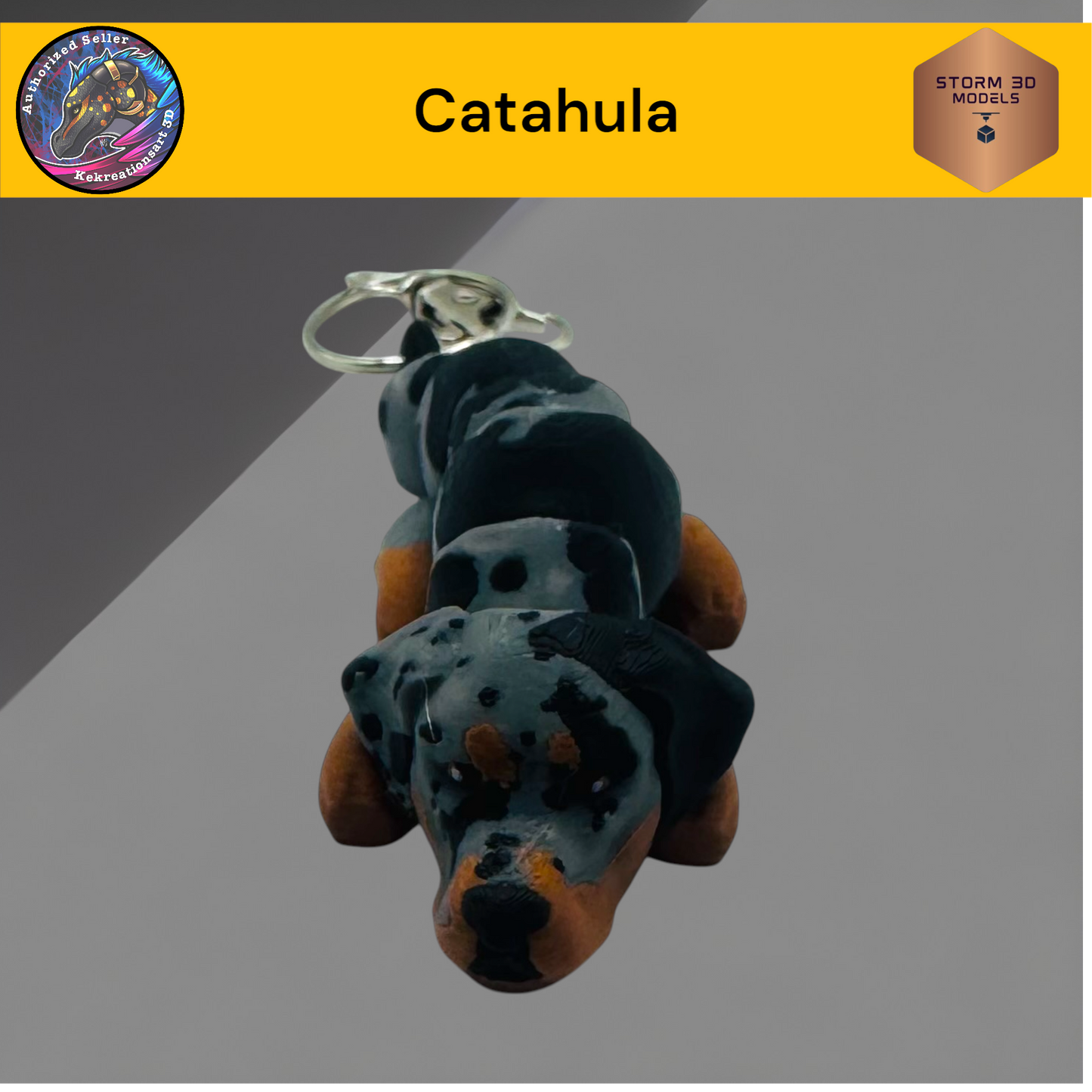 Baby Catahula 3d Printed Flexi Keychain