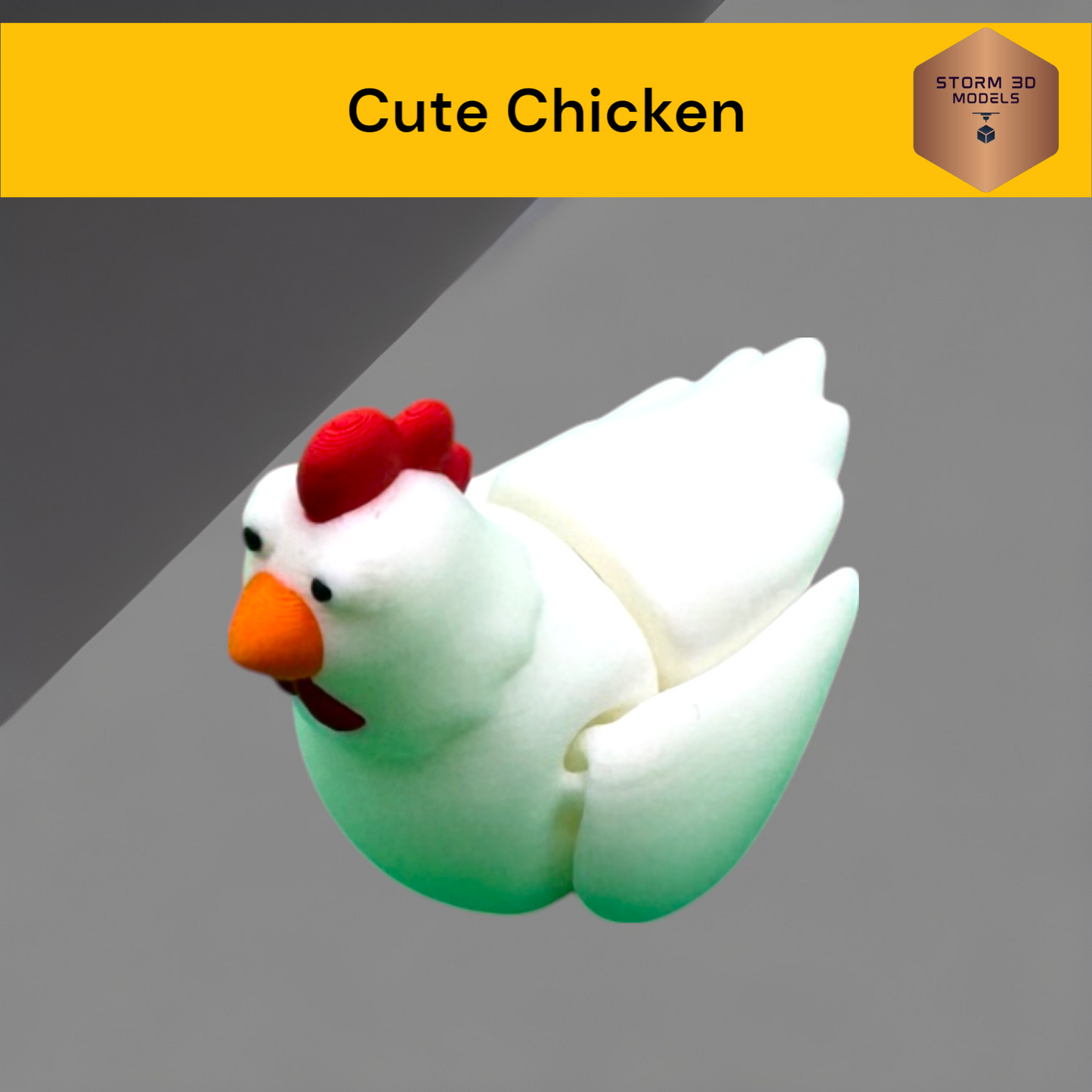 Cute Chicken fidget toy 3D Printed