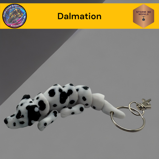 Baby Dalmatian 3d Printed Flexi Keychain