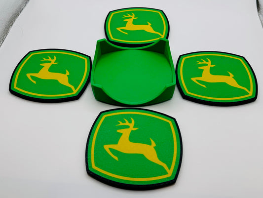 John Deere Inspired Drinks Coaster Set 3D Printed