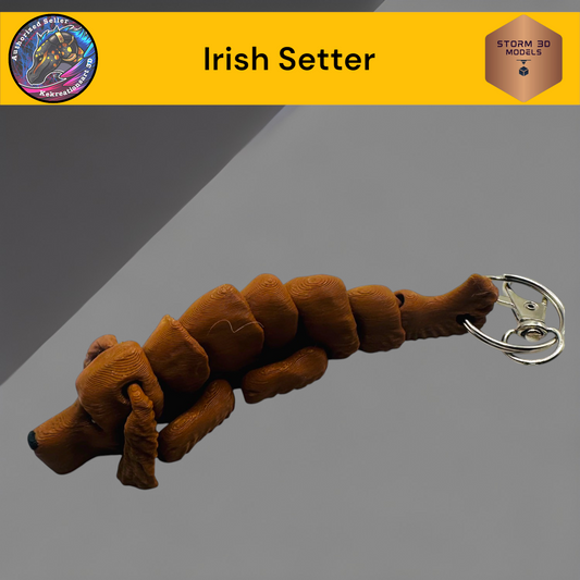 Baby Irish Setter 3d Printed Flexi Keychain