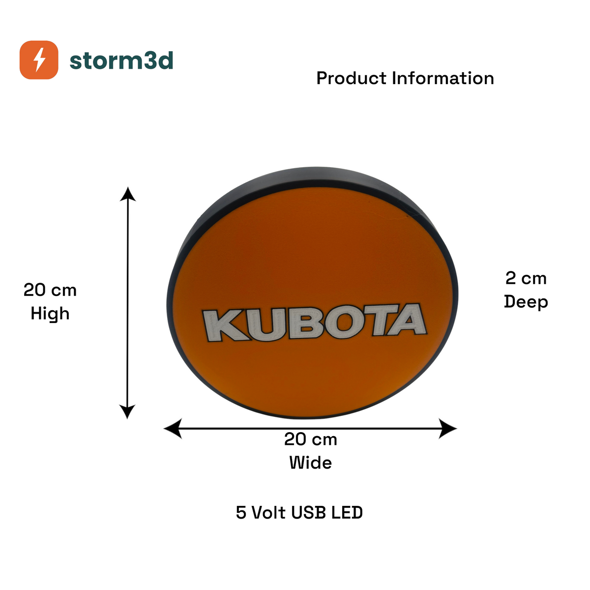 Kubota Lightbox – Old Style, Uni Hanging, USB