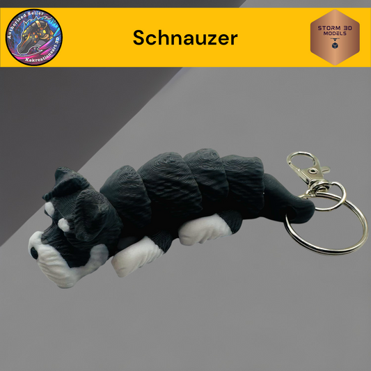 Baby Schnauzer 3d Printed Flexi Keychain