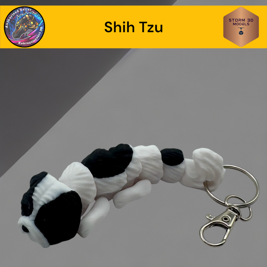 Baby Shih Tzu 3d Printed Flexi Keychain