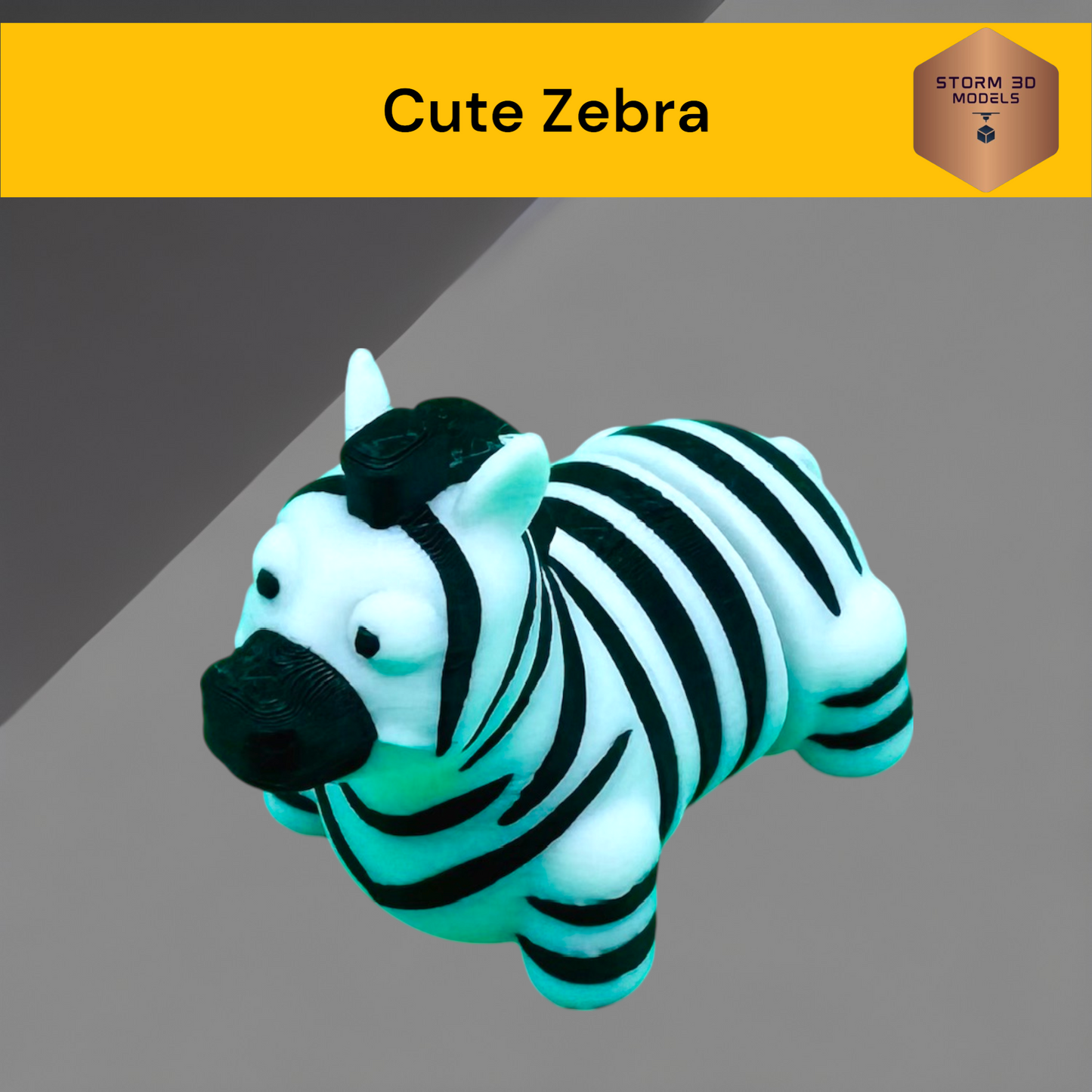 Cute Zebra fidget toy 3D Printed
