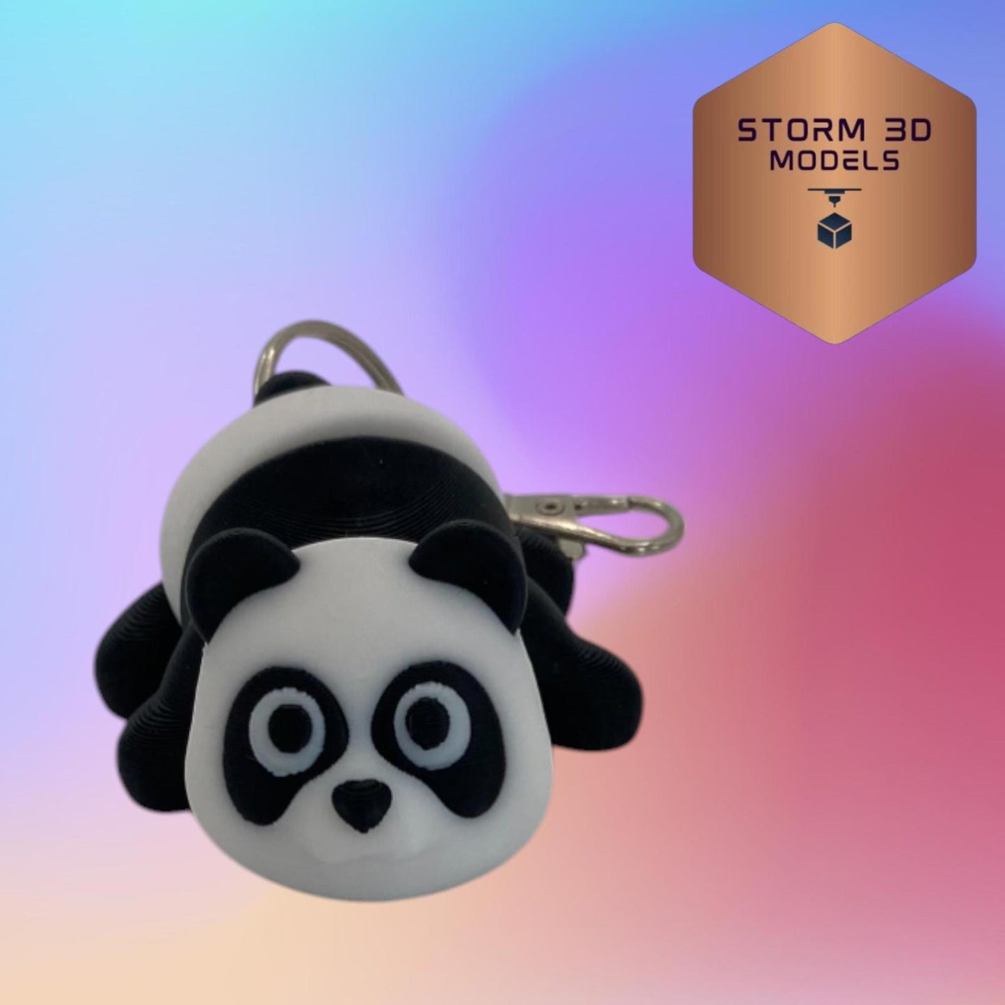 3D Printed Flexi Panda Keychain – Cuddly, Wiggly & Cute for Panda Lovers!