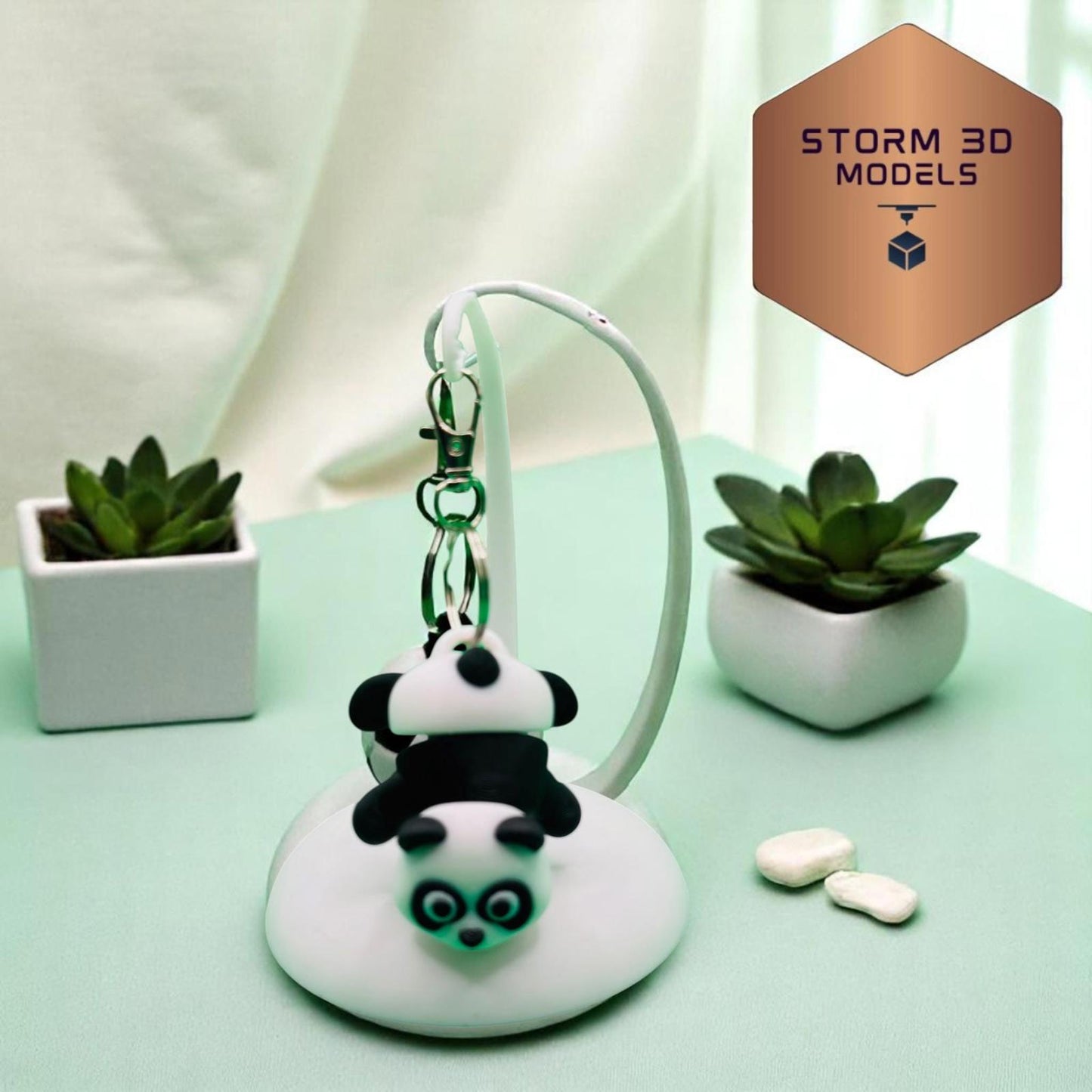 3D Printed Flexi Panda Keychain – Cuddly, Wiggly & Cute for Panda Lovers!