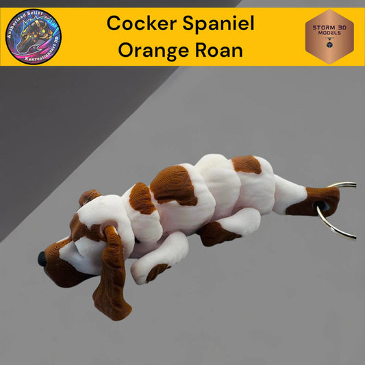 Pawfect Pets Baby Cocker Spaniel Orange Roan Keychain 3D Printed