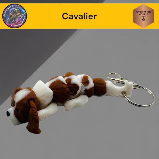 Baby Cavalier 3d Printed Flexi Keychain