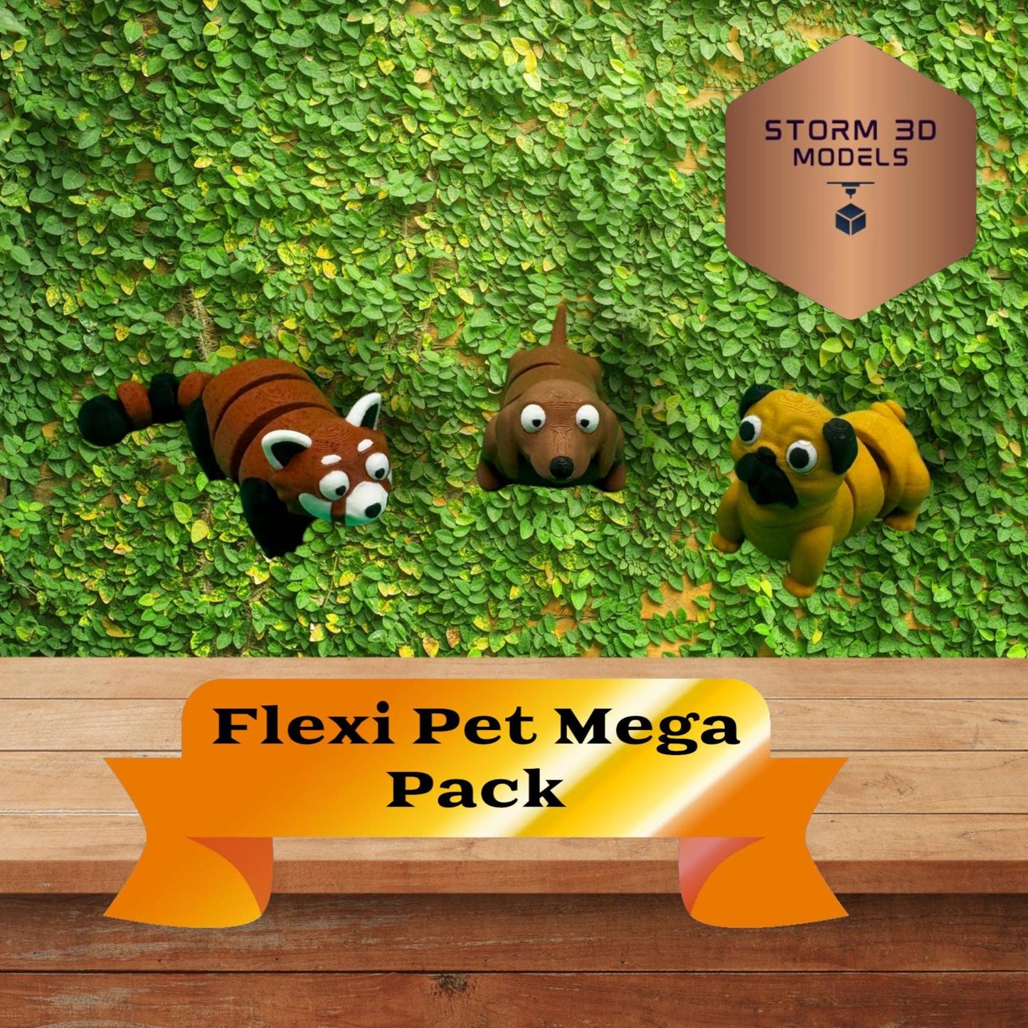 3D Printed Flexi Pets – 15 Pack Mega Bundle of Articulated Animal Fidget Toys