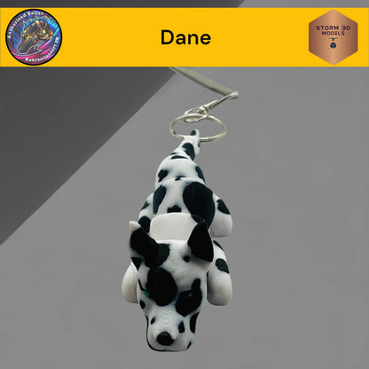 Pawfect Pets Baby Dane Keychain 3D Printed