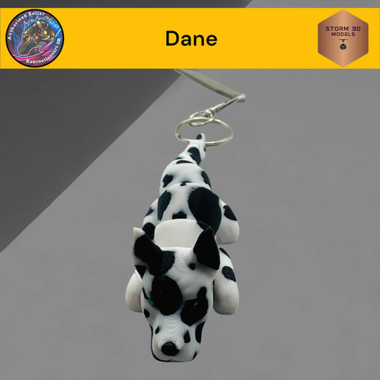 Pawfect Pets Baby Dane Keychain 3D Printed