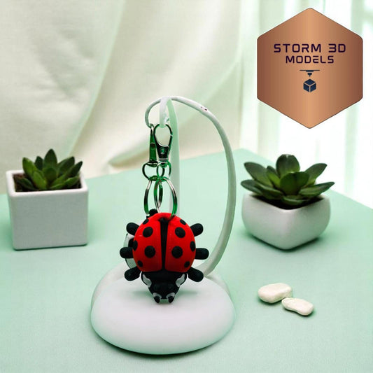 3D Printed Flexi Ladybug Keychain – Colourful, Quirky & Full of Wiggle!