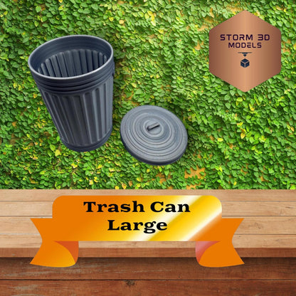 3D Printed Flexi Pets (4) in a Trash Can 1 – Cute Wiggly Animal Toy, Fidget Gift, Funny Collectible Desk Pet