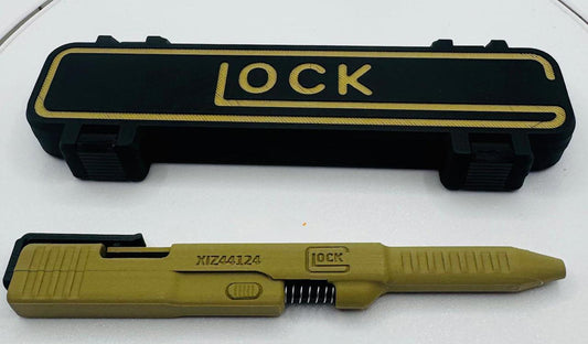 Glock-Inspired Sand G2 Pilot Pen – 3D Printed Novelty Handgun-Themed Pen with Functional Ink Refill, Unique Gift for Tactical Gear Fans