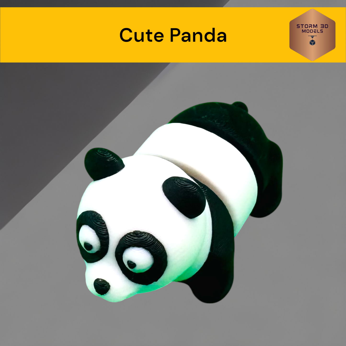 Cute Panda fidget toy 3D Printed