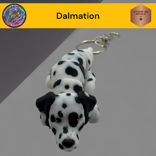 Baby Dalmatian 3d Printed Flexi Keychain
