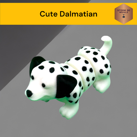 Cute Dalmatian fidget toy 3D Printed