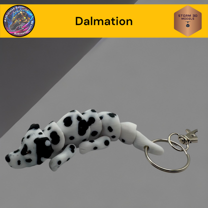 Baby Dalmatian 3d Printed Flexi Keychain