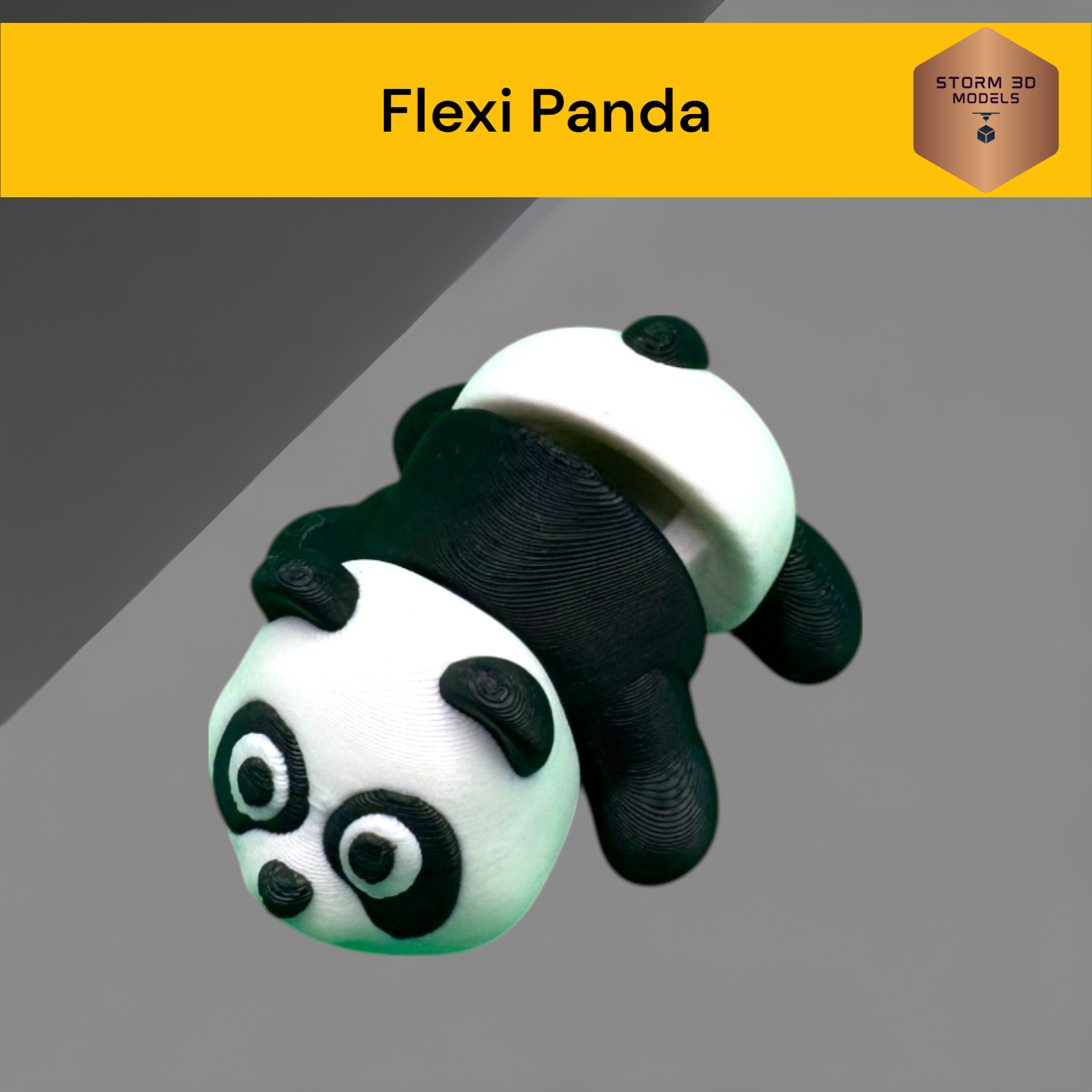 Flexi Panda fidget toy 3D Printed – Storm 3D Models