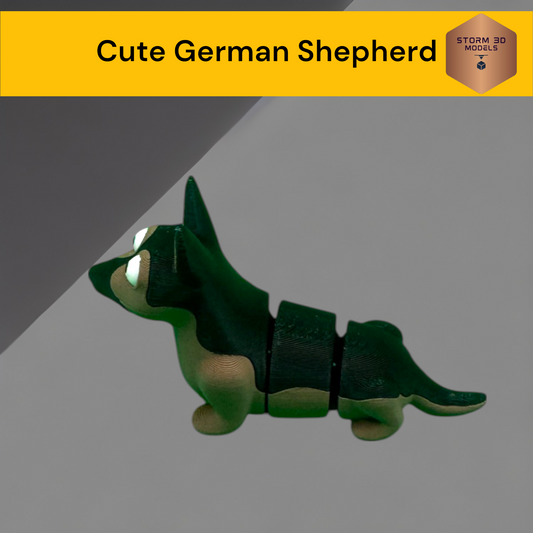 Cute German Shepherd fidget toy 3D Printed