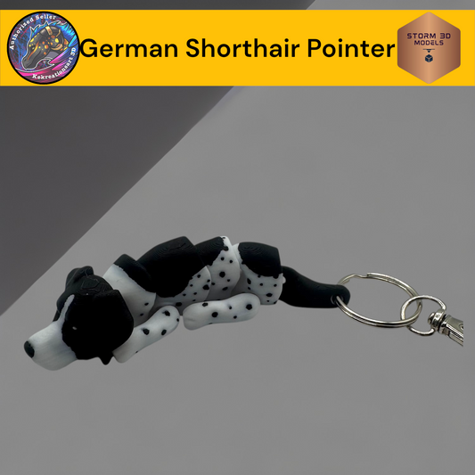 Baby German Shorthair Pointer 3d Printed Flexi Keychain