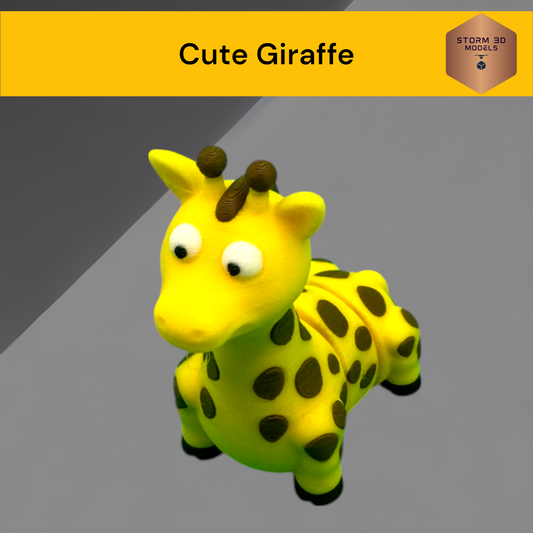 Cute Giraffe fidget toy 3D Printed