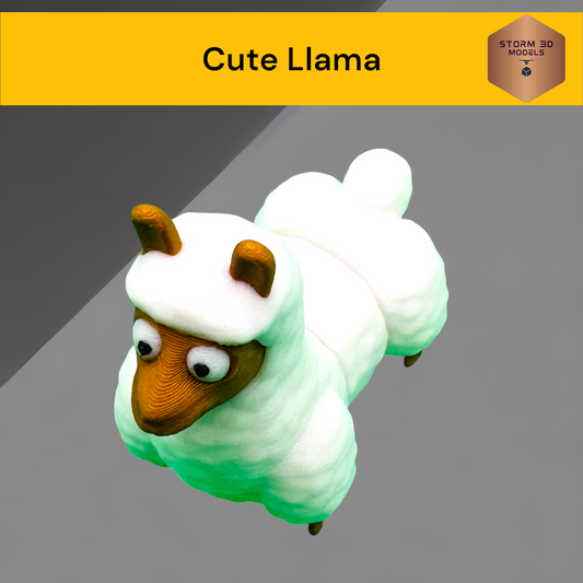 Cute Llama fidget toy 3D Printed
