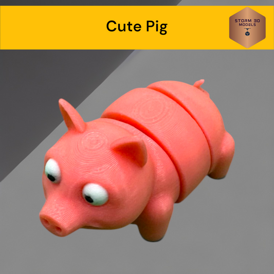 Cute Pig fidget toy 3D Printed