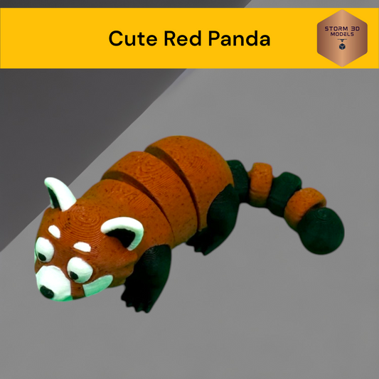 Cute Red Panda fidget toy 3D Printed