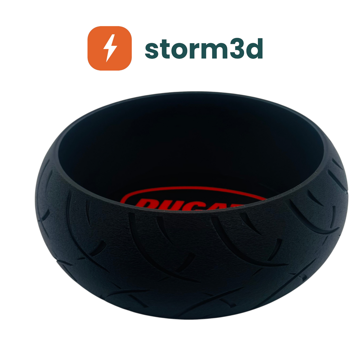 Ducati Catch All Tray side view with tyre tread