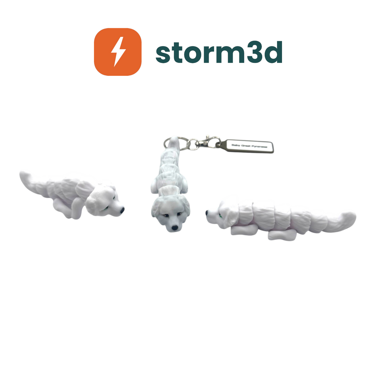 Pawfect Pets – Baby Great Pyrenees Keychain