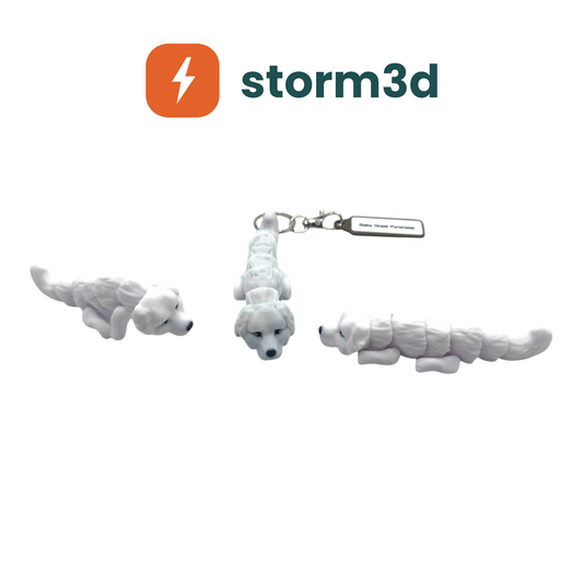 Pawfect Pets – Baby Great Pyrenees Keychain