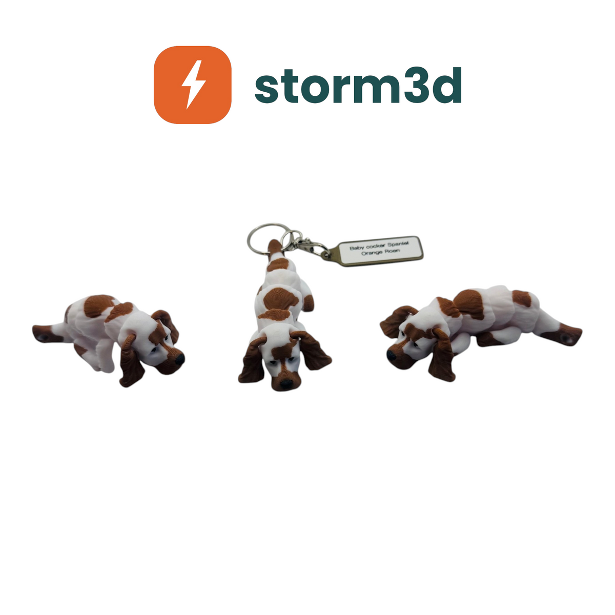 Pawfect Pets – Baby Cocker Spaniel (Orange Roan) Keychain
