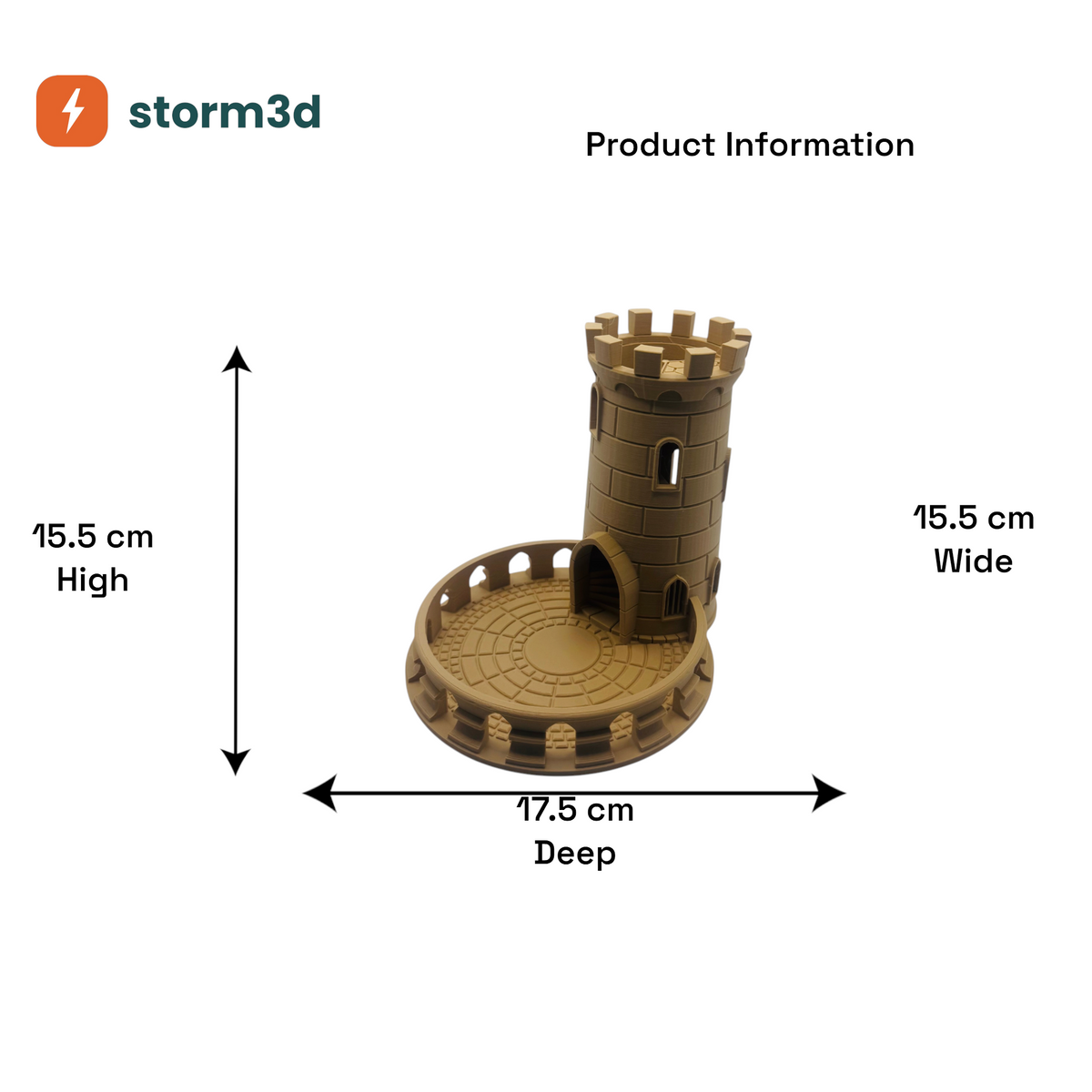 Castle Dice Tower dimensions