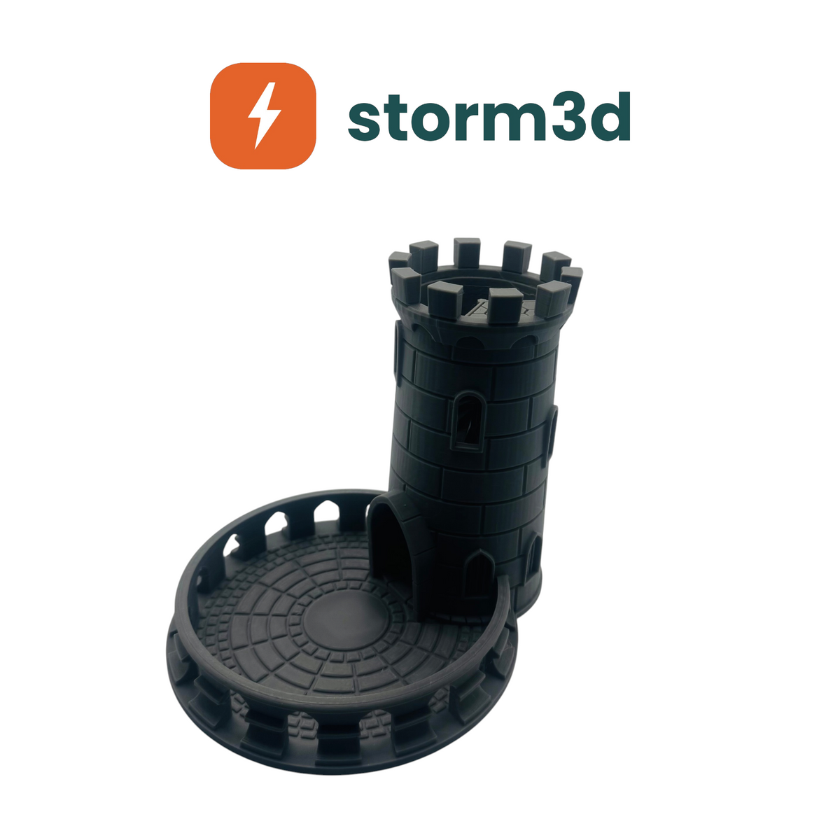 Castle Dice Tower in Grey