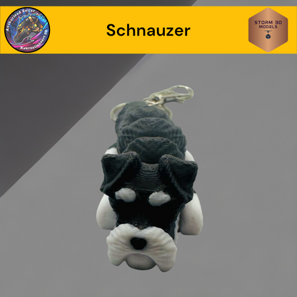 Baby Schnauzer 3d Printed Flexi Keychain