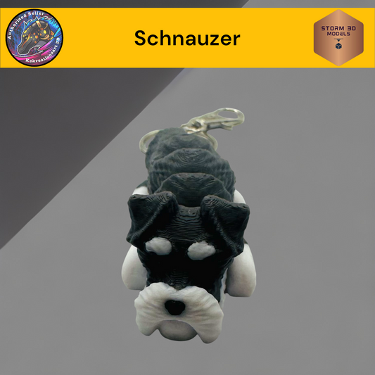 Baby Schnauzer 3d Printed Flexi Keychain