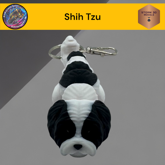 Baby Shih Tzu 3d Printed Flexi Keychain